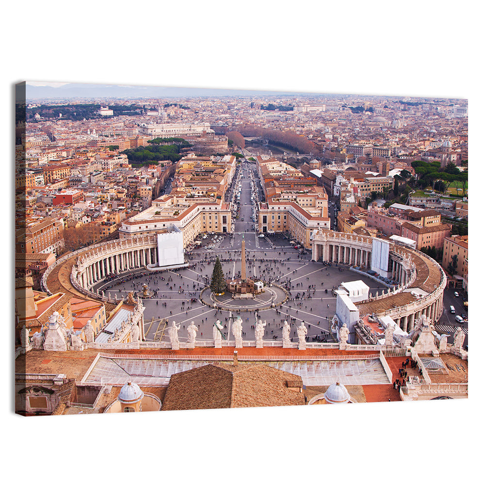 St. Peter's Square, Vatican City Wall Art, canvas print, landscape