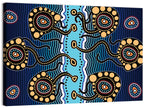 Blue Jellyfish Dot Pattern Wall Art