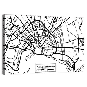 Palma de Mallorca City Map Wall Art