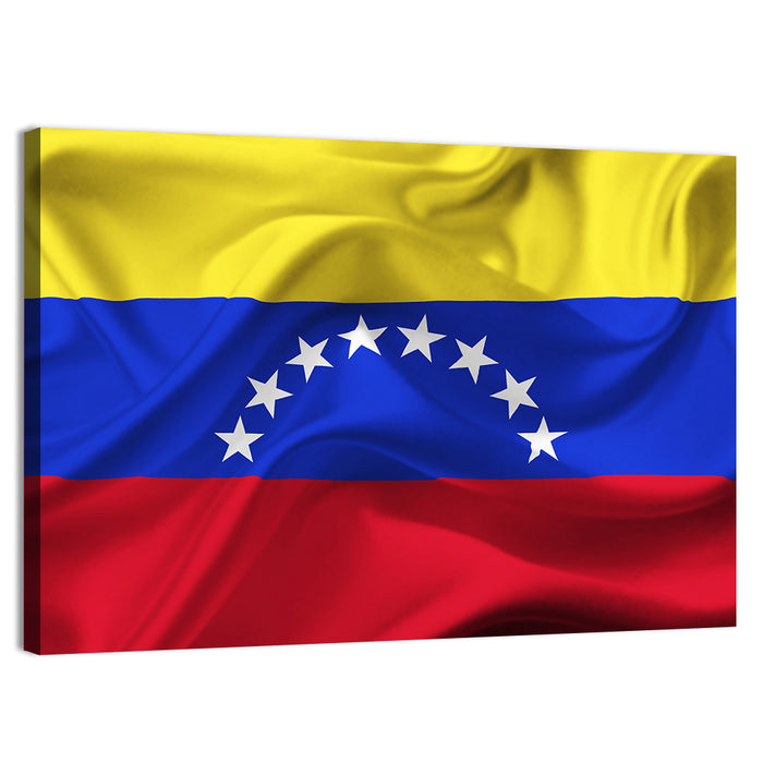 Venezuelan Flag with Stars Wall Art as a canvas print