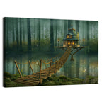 Rope Bridge to Misty Fairy House Wall Art