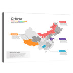 China Map Infographic Wall Art