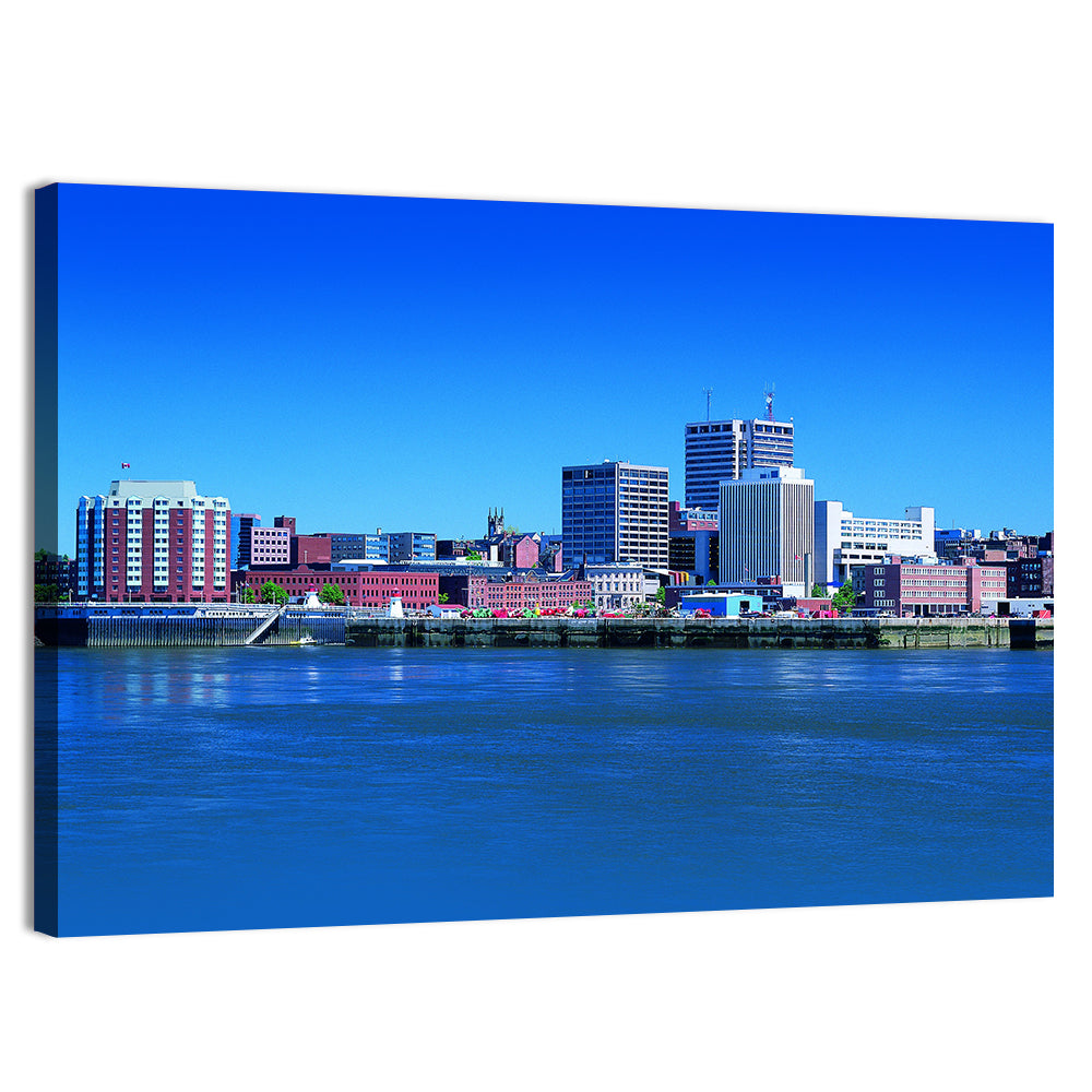 Saint John Harbor Skyline Wall Art, canvas print, landscape