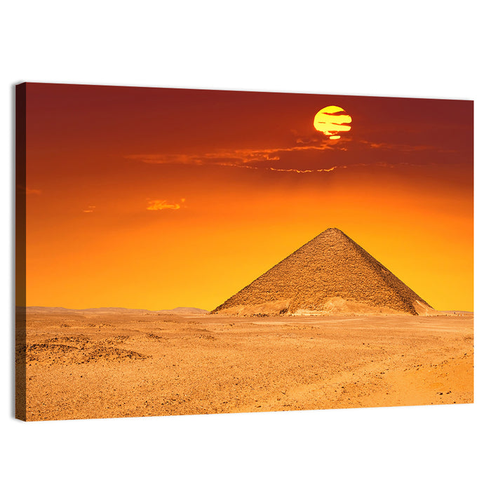 Dahshur Red Pyramid Wall Art as a canvas print