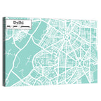 Delhi City Map Wall Art
