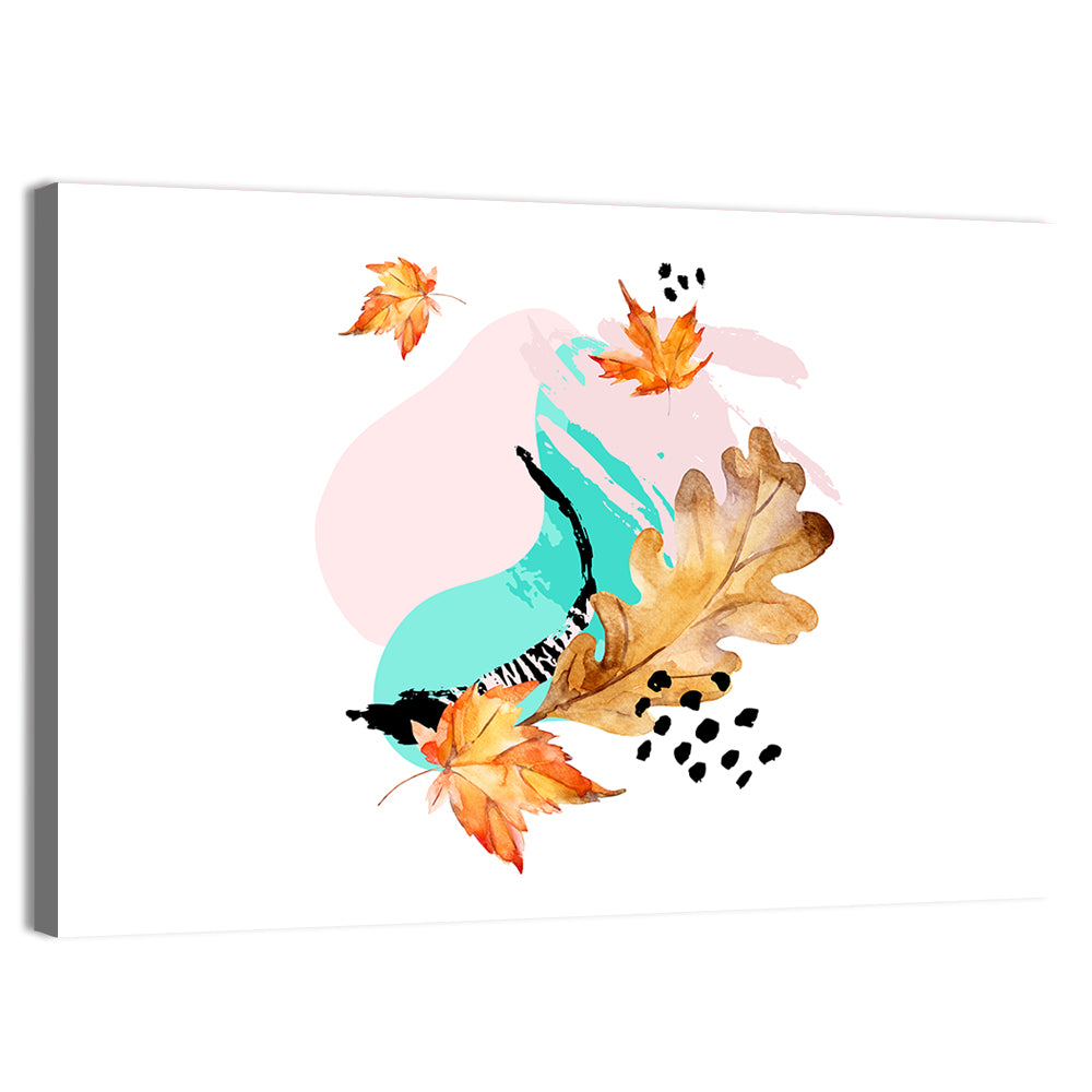 Abstract Maple Leaves Wall Art