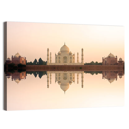 Taj Mahal At Sunset Wall Art