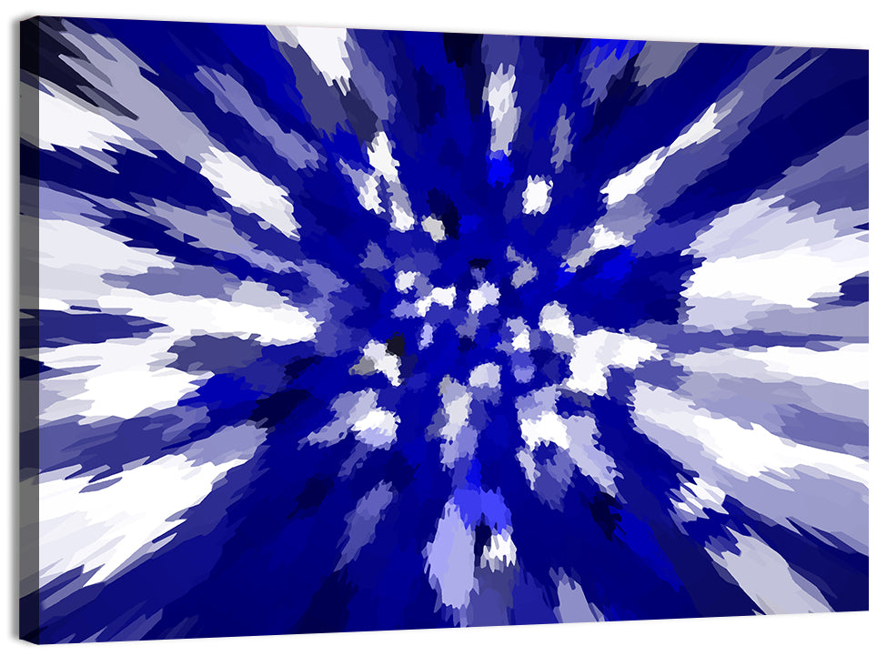Radial Blue Starburst Wall Art