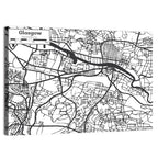 Glasgow City Map Wall Art