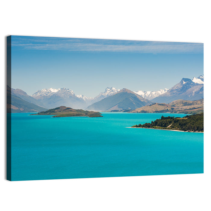 Wakatiup Lake Turquoise Waters New Zealand Wall Art as a canvas print