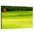 Red Golf Flag on the Green Wall Art