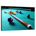 Billiard Cue on Green Felt Wall Art