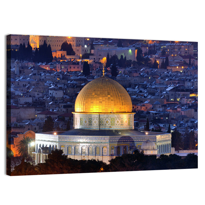 Golden Dome of the Rock, Jerusalem Wall Art as a canvas print