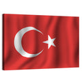Turkish Flag with Wavy Texture Wall Art