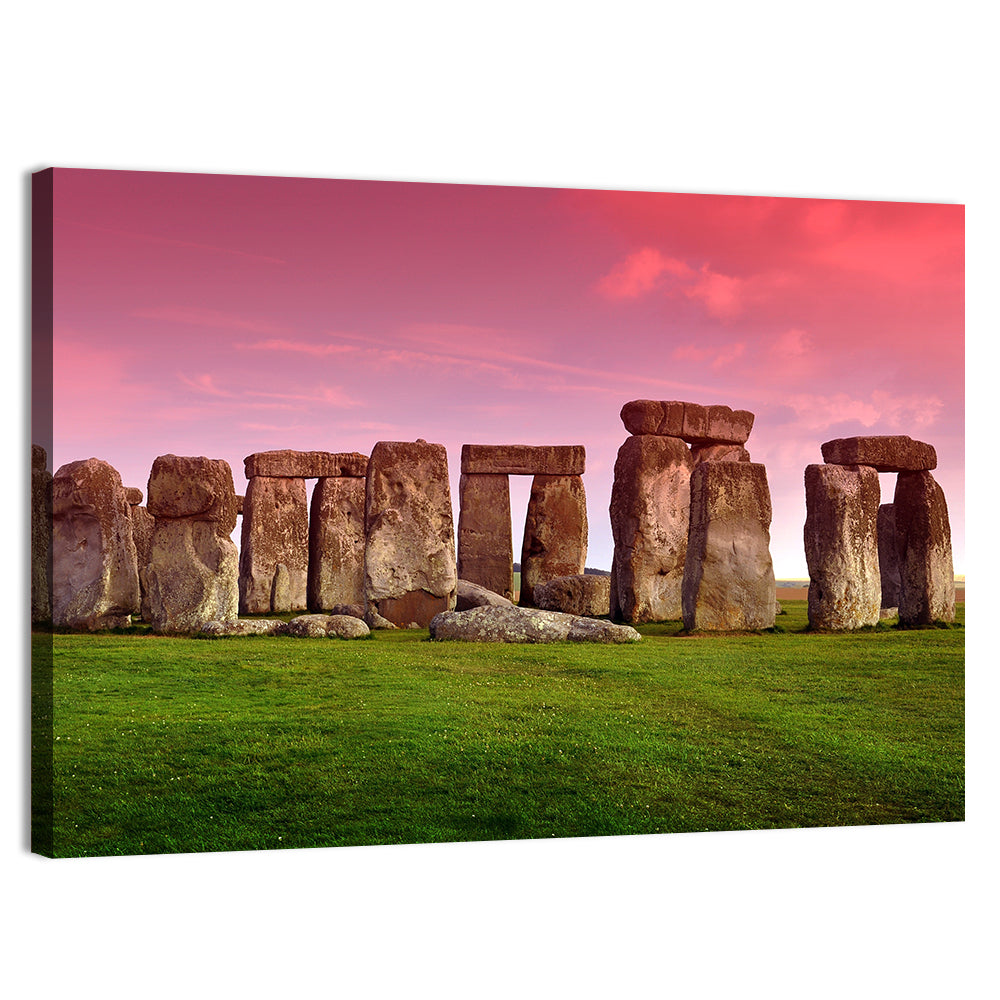 Stonehenge at Dusk Wall Art, canvas print, landscape