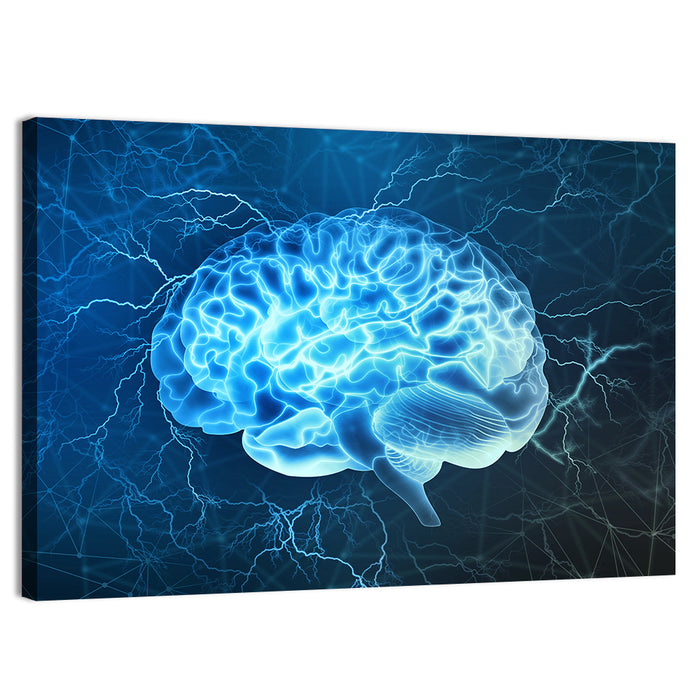 Neural Electrical Activity Wall Art as a canvas print