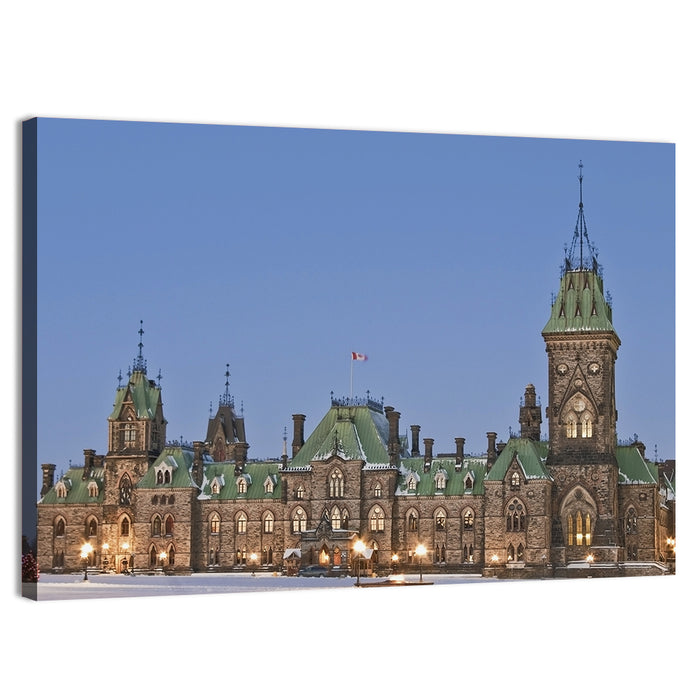 Ottawa Parliament Buildings at Dusk Wall Art as a canvas print