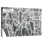 Denpasar Street Grid Map Wall Art