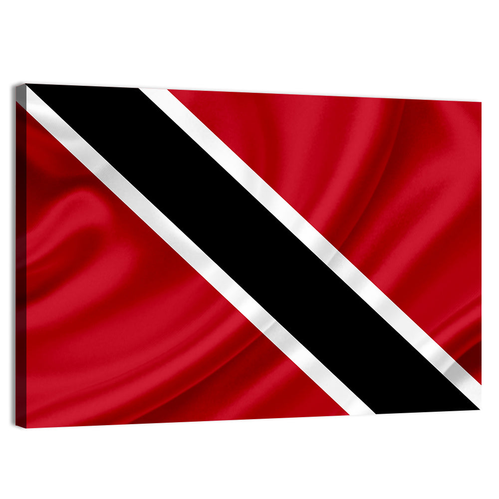 Trinidad and Tobago Flag, Diagonal Stripe Wall Art, canvas print, landscape