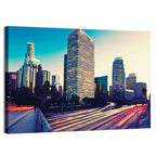 Los Angeles Night Skyline with U.s. Bank Tower Wall Art