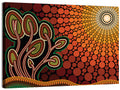 Pointillist Tree on Sunset Hill Wall Art