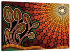 Pointillist Tree on Sunset Hill Wall Art