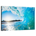 Inside a Breaking Blue Wave Wall Art