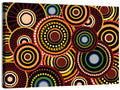 Earthy Concentric Circles Pattern Wall Art