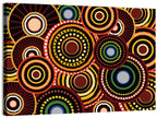 Earthy Concentric Circles Pattern Wall Art