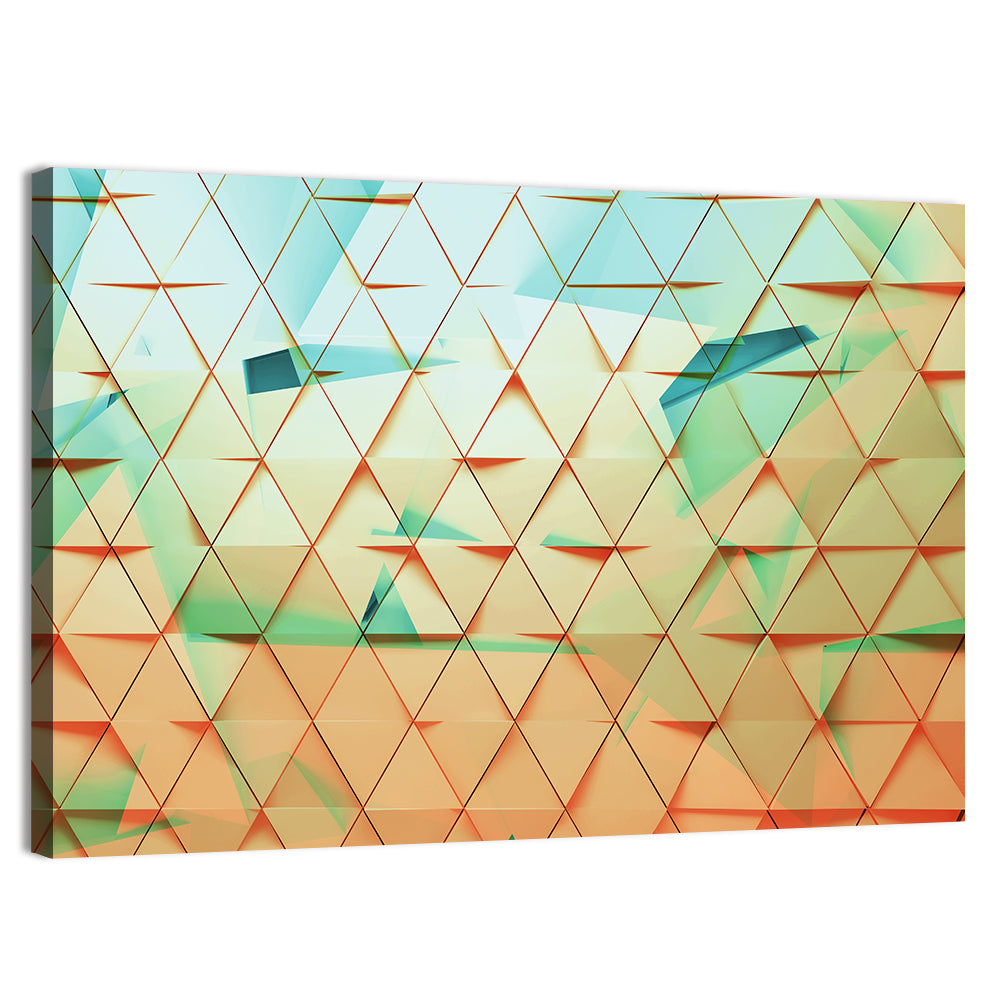 Translucent Triangle Grid Wall Art, canvas print, landscape