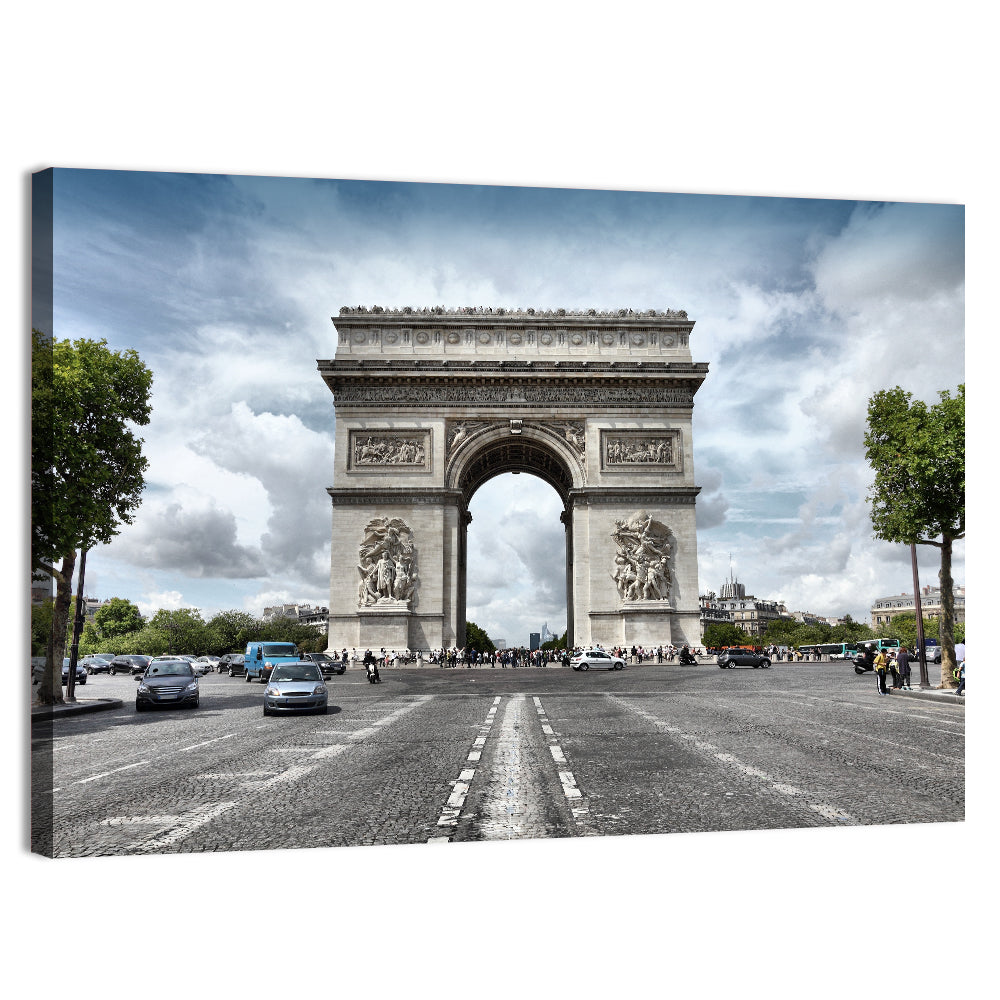 Arc De Triomphe Paris Wall Art, canvas print, landscape