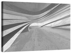 Empty Curved Concrete Hallway Wall Art