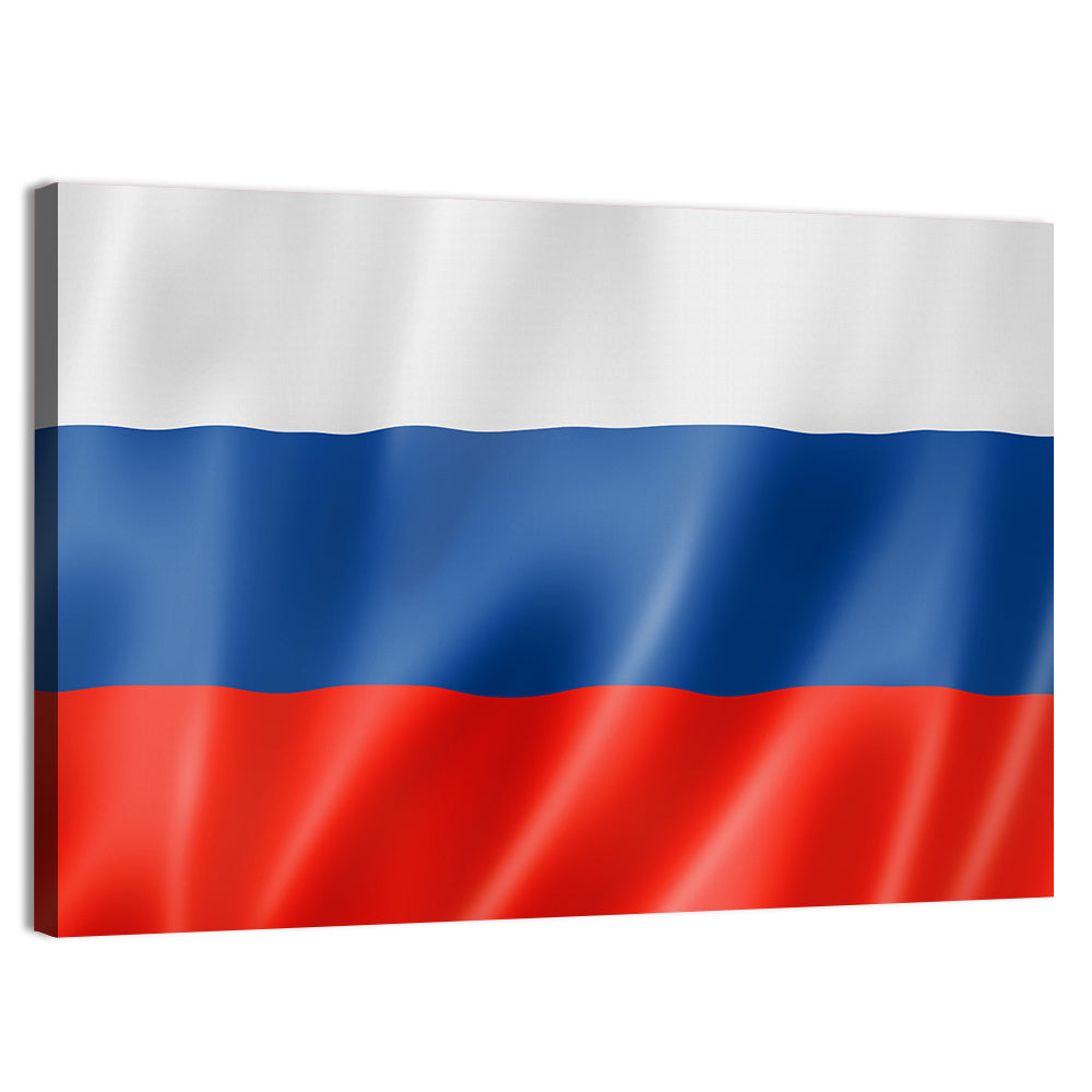Russian Tricolor Flag Wall Art