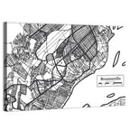 Brazzaville Hand-drawn Map Wall Art