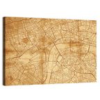 Vintage London City Map Wall Art
