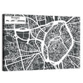Bruges Canal Map Wall Art