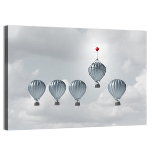 Hot Air Balloons Racing Concept Wall Art