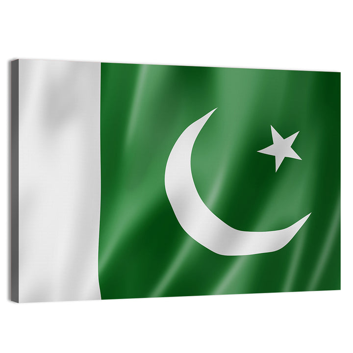 Waving Pakistan Flag Wall Art