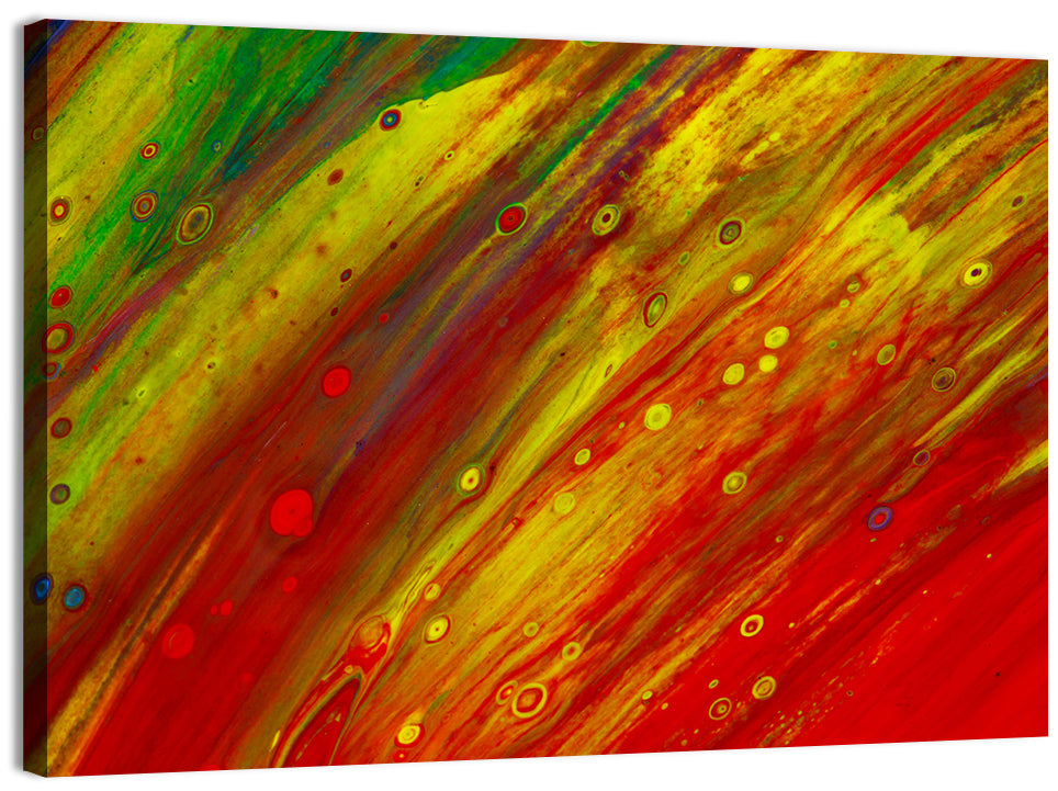Vibrant Fluid Abstract with Cells Wall Art, canvas print, landscape