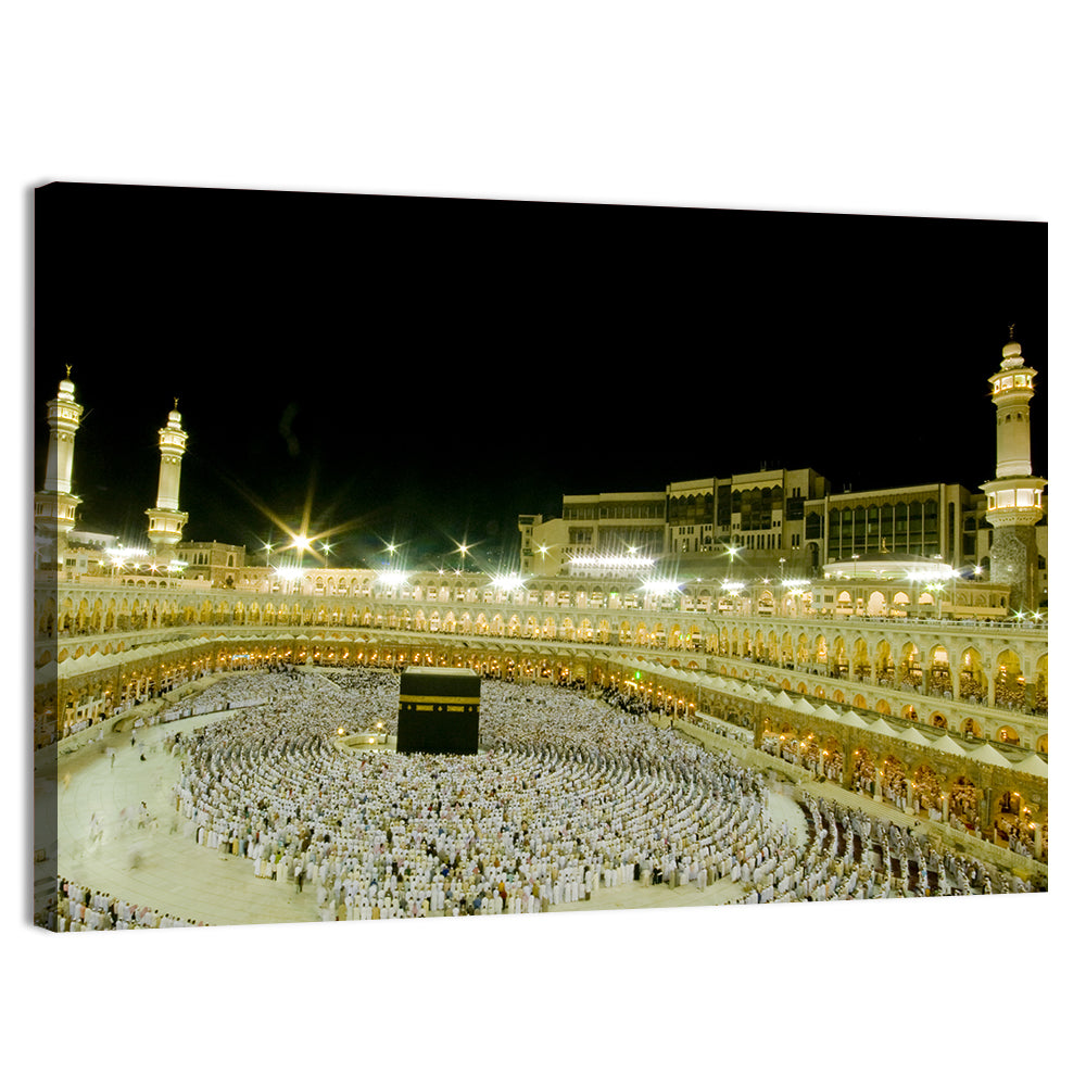 Night View of the Kaaba, Makkah Wall Art