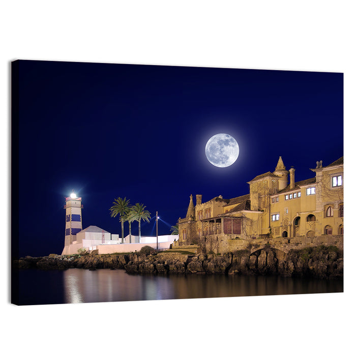 Farol De Santa Marta, Cascais Wall Art as a canvas print