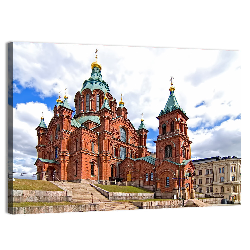 Uspenski Cathedral Helsinki Wall Art, canvas print, landscape