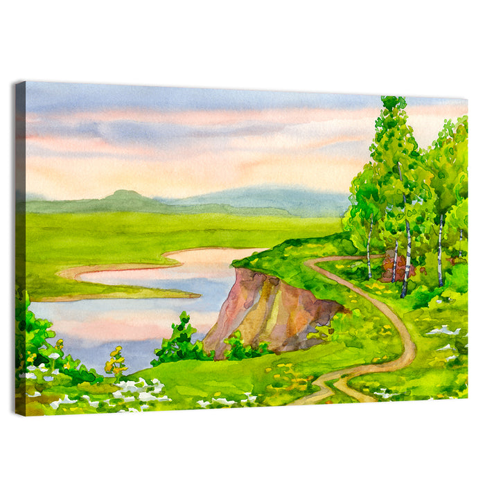 Bright Spring Foliage Wall Art as a canvas print