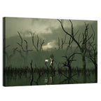 Will O the Wisp in Misty Swamp Wall Art