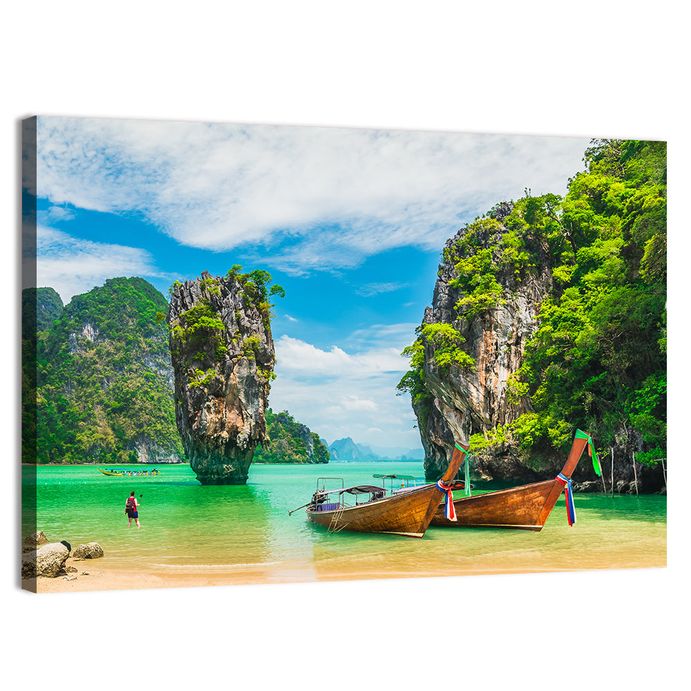 Khao Phing Kan (james Bond Island) Wall Art, canvas print, landscape