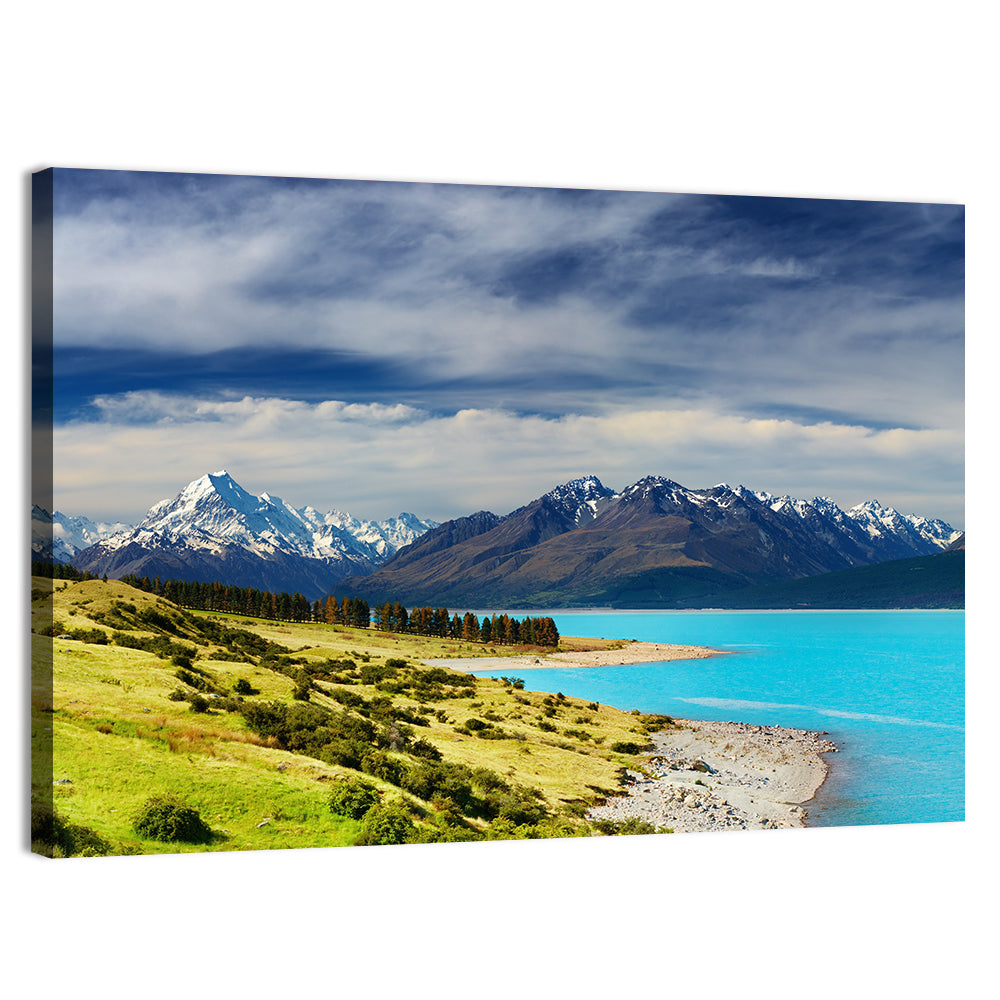 Mount Cook Over Lake Pukaki Wall Art