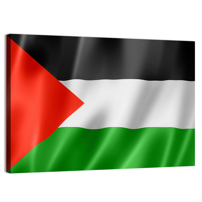 Palestine Flag Graphic Wall Art as a canvas print