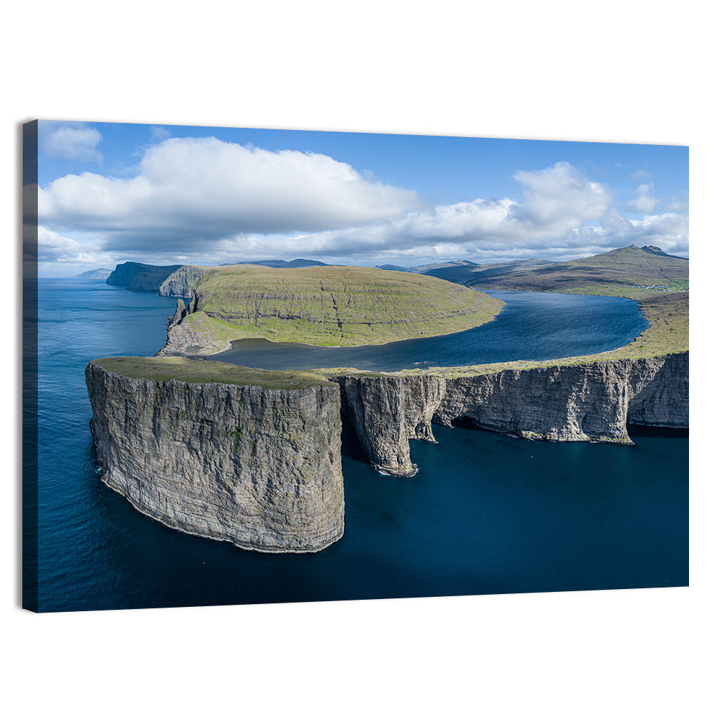 Sørvágsvatn Lake and Tralanipan Cliffs Wall Art
