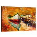 Boat at Jetty with Reflection Wall Art