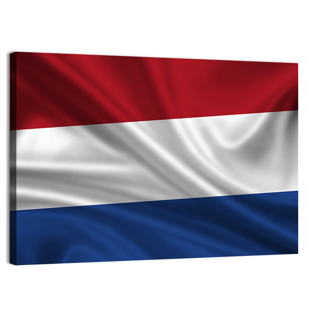 Dutch Tricolor Flag Wall Art, canvas print, landscape